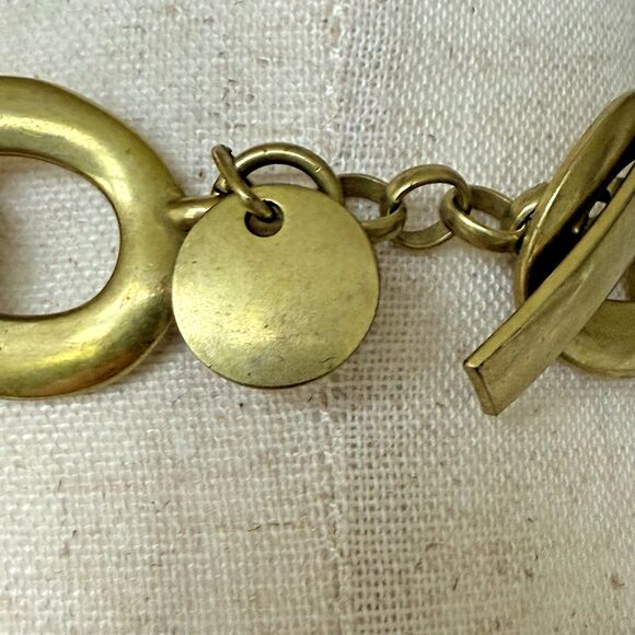 Vintage 90s Resin Statement Necklace Chunky Blue Marble Square Chain Links - Picture 6 of 7